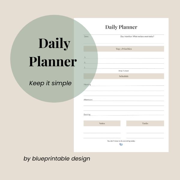Daily Planner – Keep it simple