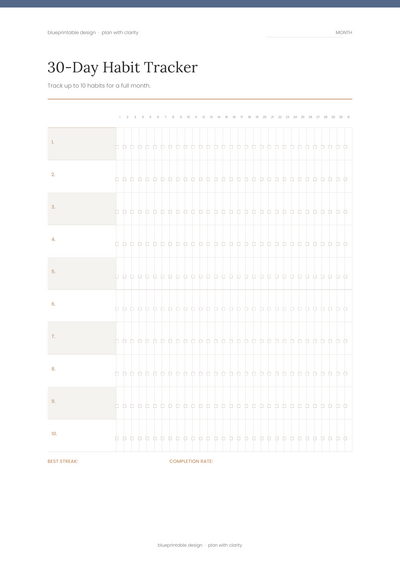 30-Day Habit Tracker