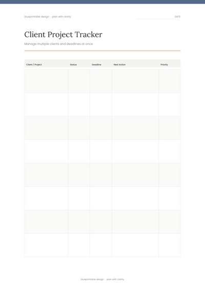 Client Project Tracker