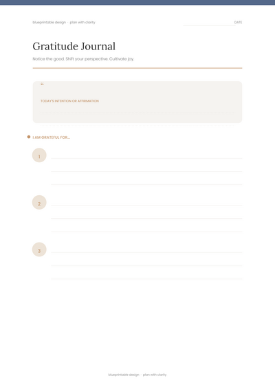 Daily Gratitude Journal