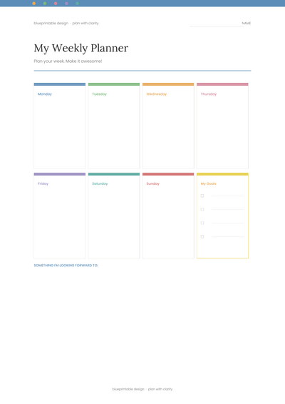 Kids Weekly Planner
