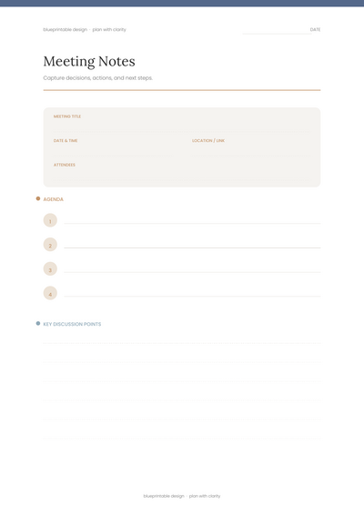 Meeting Notes Template