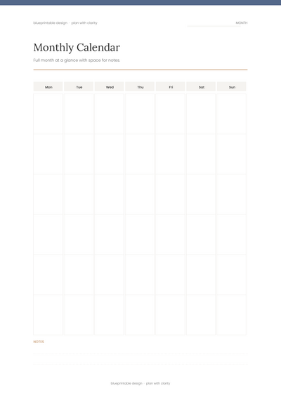 Monthly Calendar View