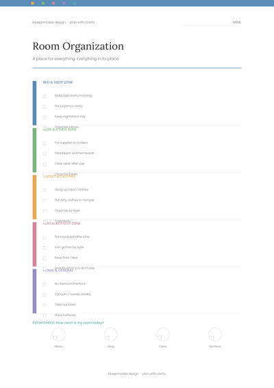 Room Organization Chart