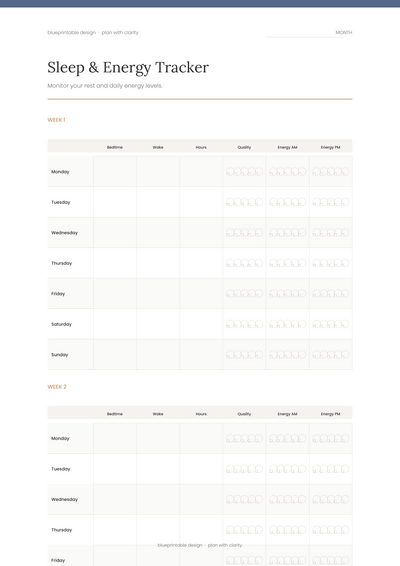 Sleep & Energy Tracker