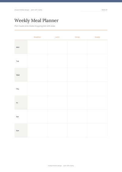 Weekly Meal Planner